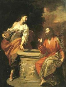 Christ and the Woman of Samaria at the well by Antonio De Bellis