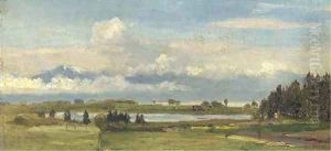 Landscape study by Auguste Henry Berthoud