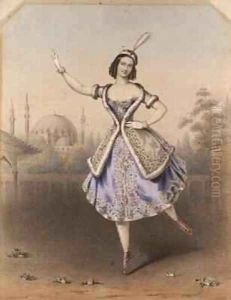 Fanny Cerrito (1817-1909) in 'La Lituana' by Augustus Jules Bouvier