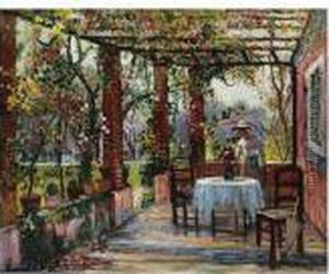 The Pergoda At Mazet, Juan-les-pins by Eugene Chigot