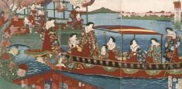 Sumida Tsuzumi Sakura Hanazakari No Zu - view 1