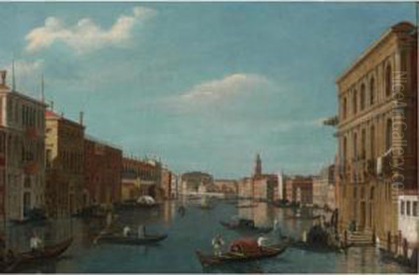 View Of The Grand Canal, Venice,
Looking North-west From The Palazzo Vendramin-calergi To S. Geremia And
The Palazzo Flangini - view 1