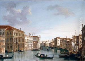 Venice, A View Of The Grand Canal Looking North-west