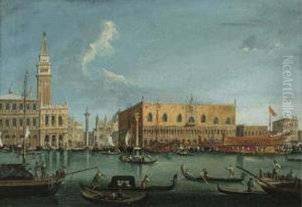 Venezia, Il Bucintoro Sul Canal Grande Presso Palazzo Ducale - view 1