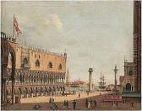 Venice, A View Of The Piazzetta
From The North, The Church Of San Giorgio Maggiore Beyond - view 1