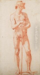 Male Nude With Staff