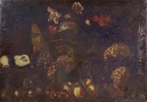 Detto L'empoli , Cerchia Di. Natura Morta Con Frutta, Fiori E Roditore