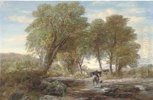 The river crossing by Charles Thomas Burt