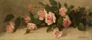 Still Life Of Pink Roses by Alice Brown Chittenden