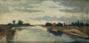 A Landscape With A River by Antonin Chittussi