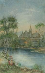 Pejzaz Z Meczetem W Tle by Stanislaus von Chlebowski