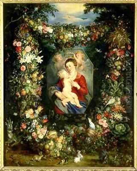 The Virgin and child in a garland of fruit and flowers - view 1