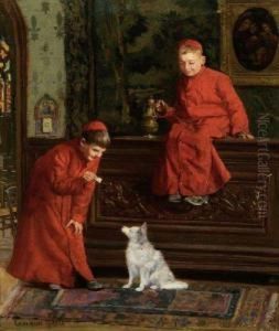 Les Enfants De Choeur Et Le Chien by Paul Charles Chocarne-Moreau