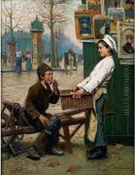 Le Petit Vendeur De Beignets Sur Les Champs-elysees - view 1
