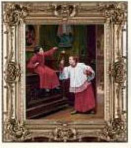 La Partie De Bilboquet by Paul Charles Chocarne-Moreau