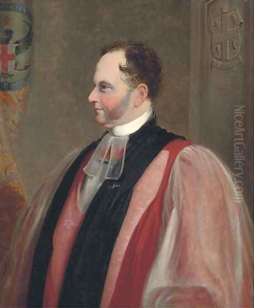 Portrait of the Hon. and Right Reverend Henry Montague Villiers, Bishop of Durham (1813-1861) in clerics robes - view 1