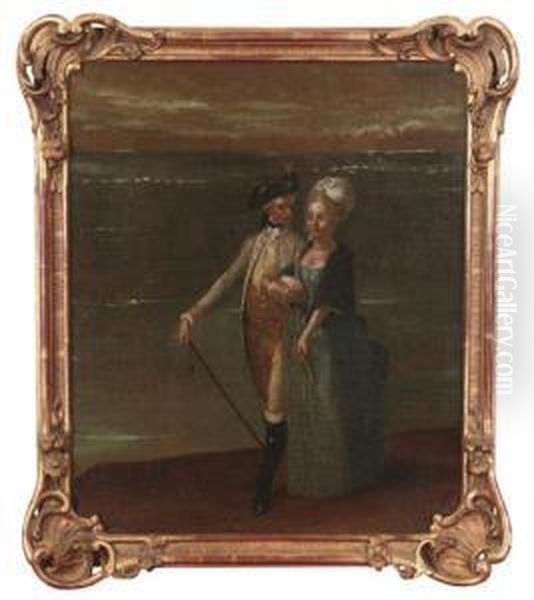 Gallantry Scene At The Seaside - view 1