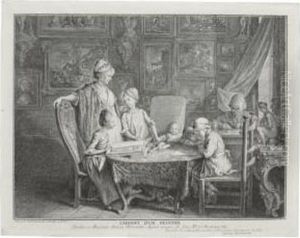 Cabinet D'un Peintre (engelmann 75; Bauer 136) by Daniel Nikolaus Chodowiecki