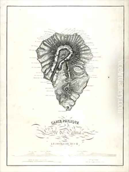 Physical Map of La Palma - view 1