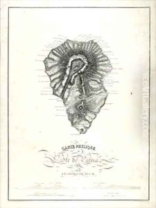 Physical Map of La Palma by Leopold de Buch