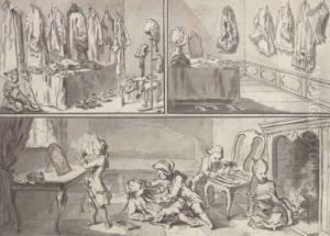A Gentleman's Dressing Room, A Lady's Dressing Room, And Childrenplaying In A Parlour