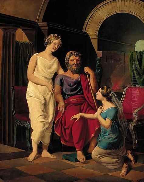 Thetis asking Vulcan for weapons for Achilles - view 1