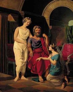 Thetis asking Vulcan for weapons for Achilles