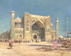 The Blue Mosque at Samarkand, Uzbekistan