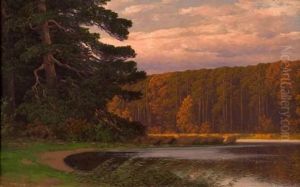 Lac En Foret by Ivan Fedorovich Choultse