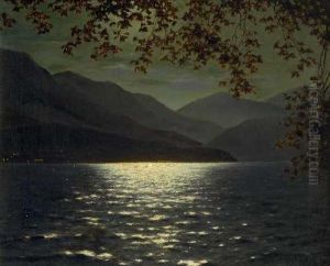 Gebirgssee Bei Mondlicht by Ivan Fedorovich Choultse