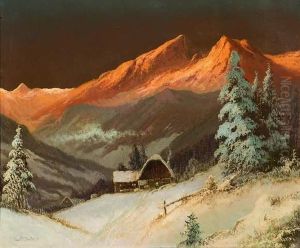 Chalet Dans La Montagne by Ivan Fedorovich Choultse