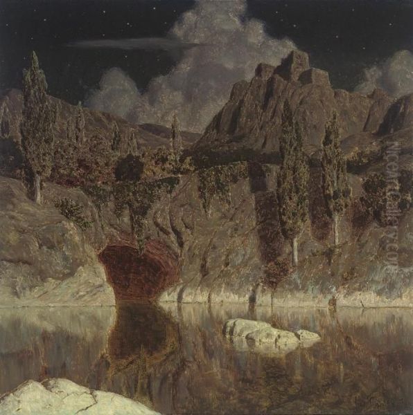 Moonlit Lake - view 1