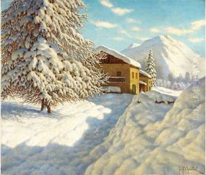 Paysage En Hiver by Ivan Fedorovich Choultse