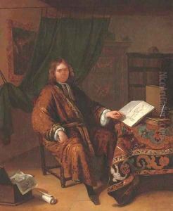 Portrait of a connoisseur by Richard Brakenburgh