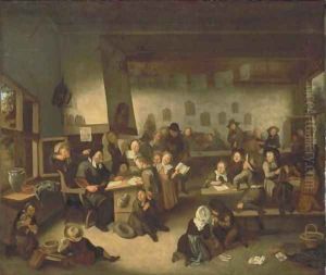 The village schoolroom by Richard Brakenburgh