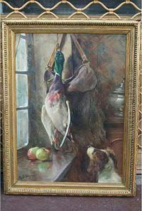 Nature Morte Au Chien De Ch by Rene Louis Chretien