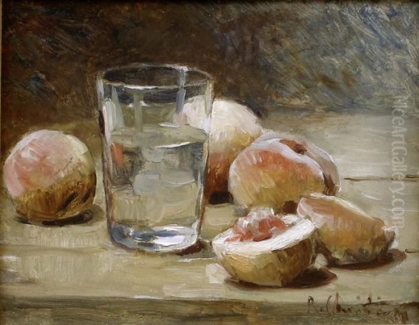 Nature Morte Au Verre Et Aux Peches - view 1