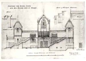 Details of Entrances, Stairs, Furnace Chamber Doorway and Handrails by William Butterfield