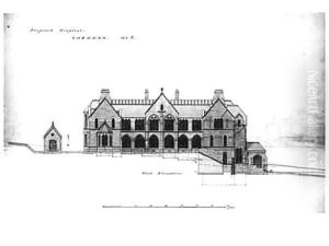 West Elevation St. Michael's Home, Cheddar by William Butterfield