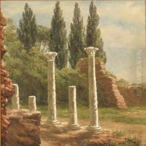 Columns On The Palatin Hill In Rome by Anthonie, Anthonore Christensen