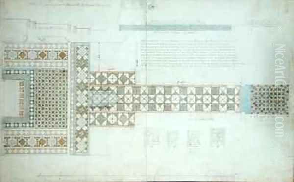 Design for a Pavement, Balliol College Chapel, Oxford - view 1