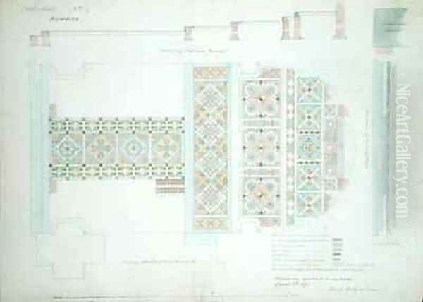 Design for a Pavement, Cathedral of Bombay, India - view 1