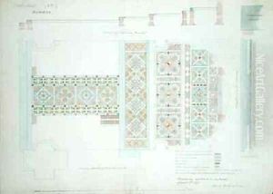 Design for a Pavement, Cathedral of Bombay, India by William Butterfield