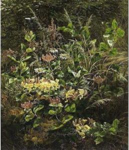 A Flower Bouquet On A Forest Floor by Anthonie, Anthonore Christensen