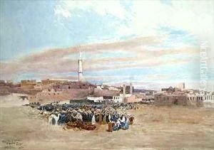 The Market Place Tanga Egypt by William Paton Burton