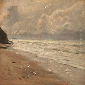 Coastal Scene From Rubjerg Knude, Denmark by Godfred B.W. Christensen