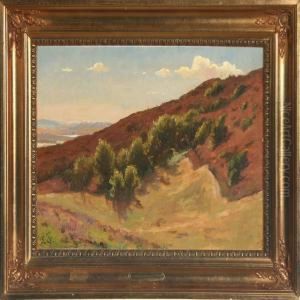 Landscape With Lakes In The Background by Godfred B.W. Christensen