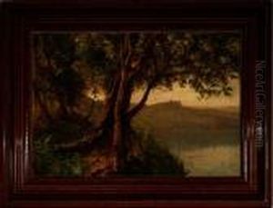 A South German Summer Landscape by Godfred B.W. Christensen