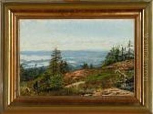 Autumn Landscape From Oslo Inlet, Norway by Godfred B.W. Christensen