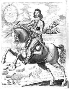 Equestrian portrait of his Excellency Sir Thomas Fairfax (1617-71) 3rd baron by Edward Bower